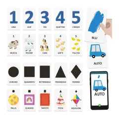 Flashcards Parlanti - Numeri, Forme E Colori - Associazioni e tombole