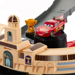 Disney Pixar Cars NASCAR Lane Change Race Playset con 2 Macchinine - Veicoli, garage e piste