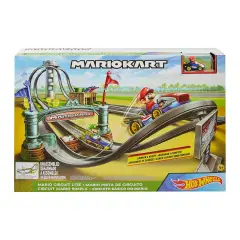 Hot Wheels Mario Kart Pista Circuito Base con Mario Kart Die-Cast - Veicoli, garage e piste