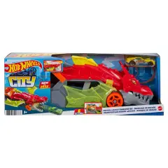 Hot Wheels City Dragon Launch Transporter con Macchinina Inclusa - Veicoli, garage e piste