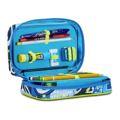 Astuccio Scuola Completo Seven Speed Case  Sj Gang Realbasket Boy - astucci colori