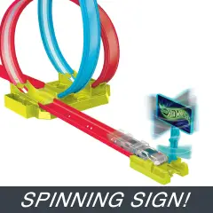 Hot Wheels Neon Speeders Laser Stunt Track Set con Auto Inclusa - Veicoli, garage e piste