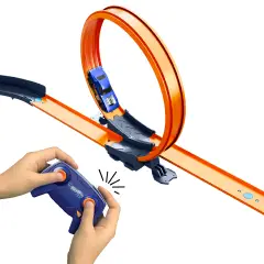 Hot Wheels RC Sfida di Velocità - Pista con 30 Pezzi e Veicolo Radiocomandato - Veicoli, garage e piste