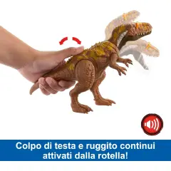 Jurassic World Megalosauro Ruggito Selvaggio 30cm con Suoni - action figures ed accessori