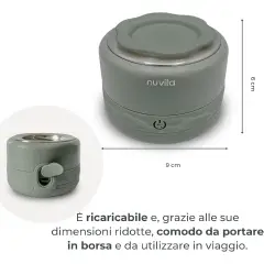 Nuvita 1166 Warm70 Scaldabiberon Portatile Senza Fili 70°C – USB - Sicurezza e igiene