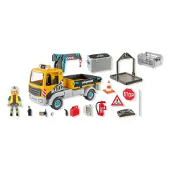 Camion Da Cantiere Con Gru Playmobil Action Heroes - playmobil