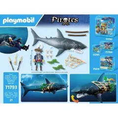 Pirata E Squalo Gigante Playmobil Pirates - playmobil