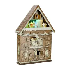 Calendario Avvento Casa Natale Joleen con Musica e Luci H61,5cm - addobbi casa