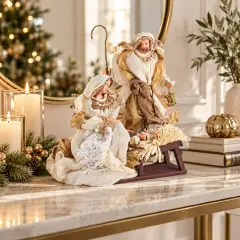 Sacra Famiglia Fastosa Champagne Natale - presepi