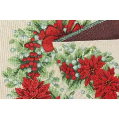 Runner Natalizio Bow 183x33 Verde Rosso - addobbi casa