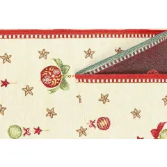 Runner Natalizio Mabel Albero 183x33 Bianco - addobbi casa