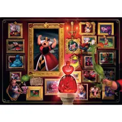 Ravensburger Puzzle 1000 Pezzi Disney Villainous Queen of Hearts – 70x50 cm - Puzzle in cartone