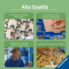 Ravensburger Puzzle 1000 Pezzi Disney Villainous Queen of Hearts – 70x50 cm - Puzzle in cartone