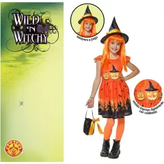 Rubies Costume Strega Zucca Bambina con Cappello e Borsa – Halloween e Feste - Abiti halloween