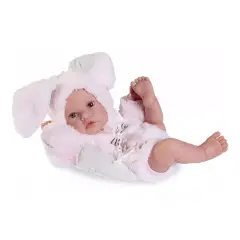 Bambola Newborn Erika Tutina Coniglietta E Peluche Carota - Bambole e accessori