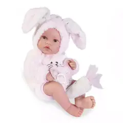 Bambola Newborn Erika Tutina Coniglietta E Peluche Carota - Bambole e accessori