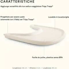 Stokke Tray Vassoio per Tripp Trapp Vanilla White - accessori