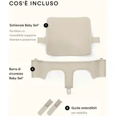 Baby Set ² per Seggiolone Tripp Trapp Stokke Vanilla Whaite - seggioloni