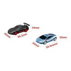 Polistil Action 1:43 Pista Elettrica con 2 Slot Car Lamborghini e Porsche Scala 1:43 - Veicoli, garage e piste