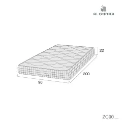 Alondra Letto Montessori a Casetta 90x200cm Bianco con Tessile Taiga - collezioni