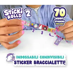Sticki Rolls - Sticki Band Braccialetto Con Adesivi Kawaii - creatività