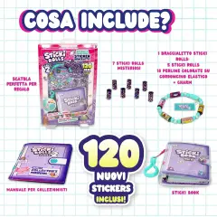 Sticki Rolls - Sticki Band Braccialetto Con Adesivi Kawaii E Libretto - creatività