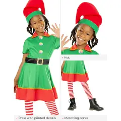 Costume Elfo Bambina - Taglia S - 7/8 Anni - abiti bambino e bambina