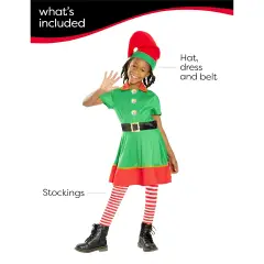Costume Elfo Bambina - Taglia XS - 5/6 Anni - abiti bambino e bambina
