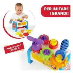Chicco Cassetta degli Attrezzi 2 in 1, Banco da Lavoro per Bambini con Attrezzi Giocattolo - varie