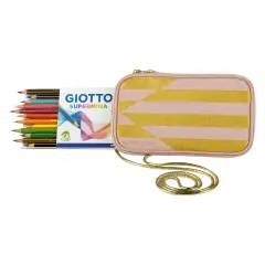 Giotto Supermina - Astuccio Da 12 Colori + Pochette Super Glam - Pastelli