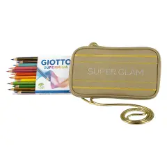 Giotto Supermina - Astuccio Da 12 Colori + Pochette Super Glam - Pastelli
