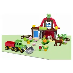 Fattoria Unico Plus – Set Costruzioni da 104 Pezzi per Bambini - Costruzioni in plastica