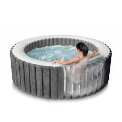 Pure Spa 6 Posti con Pompa, Riscaldatore, Purificazione Acqua,2 Poggia Testa,Led Multi Color - piscine gonfiabili