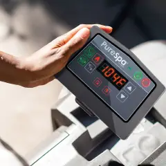 Pure Spa 6 Posti con Pompa, Riscaldatore, Purificazione Acqua,2 Poggia Testa,Led Multi Color - piscine gonfiabili