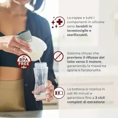 Tiralatte Elettrico indossabile Materno Comfort 1260W - Singolo a 3 fasi - allattamento