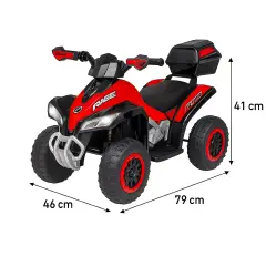 Quad Elettrico per Bambini 8,4V Rosso - auto