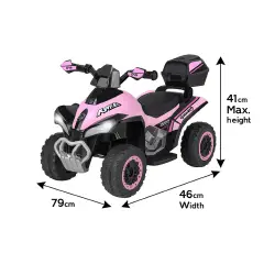 Quad Elettrico per Bambini 8,4V Rosa - auto