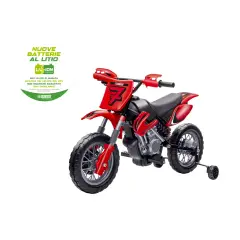 Moto Cross Elettrica per Bambini 12V Rossa - moto