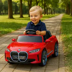 Auto Elettrica per Bambini Bmw I4 12V con Radiocomando Rossa - auto