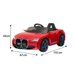 Auto Elettrica per Bambini Bmw I4 12V con Radiocomando Rossa - auto