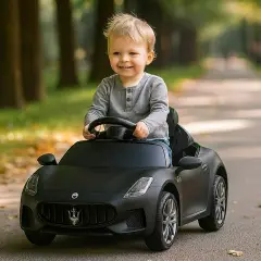 Auto Elettrica per Bambini Maserati Granturismo 12V con Radiocomando Nera - auto