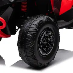 Can-Am Quad Renegade ATV Elettrico, Licenza Ufficiale con Sospensioni e Luci LED, Rosso - auto