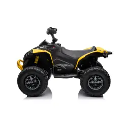 Can-Am Quad Renegade ATV Elettrico, Licenza Ufficiale con Sospensioni e Luci LED, Giallo - auto