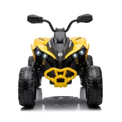 Can-Am Quad Renegade ATV Elettrico, Licenza Ufficiale con Sospensioni e Luci LED, Giallo - auto
