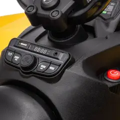 Can-Am Quad Renegade ATV Elettrico, Licenza Ufficiale con Sospensioni e Luci LED, Giallo - auto