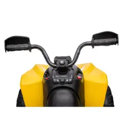 Can-Am Quad Renegade ATV Elettrico, Licenza Ufficiale con Sospensioni e Luci LED, Giallo - auto