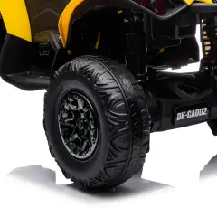 Can-Am Quad Renegade ATV Elettrico, Licenza Ufficiale con Sospensioni e Luci LED, Giallo - auto
