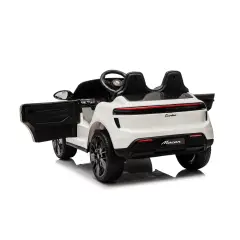 Porsche Macan Turbo EV Auto Elettrica per Bambini, Licenza Ufficiale, Bianca - auto