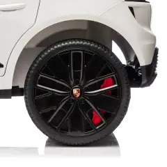 Porsche Macan Turbo EV Auto Elettrica per Bambini, Licenza Ufficiale, Bianca - auto