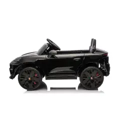 Porsche Macan Turbo EV Auto Elettrica per Bambini, Licenza Ufficiale, Nero Metallizzato - auto